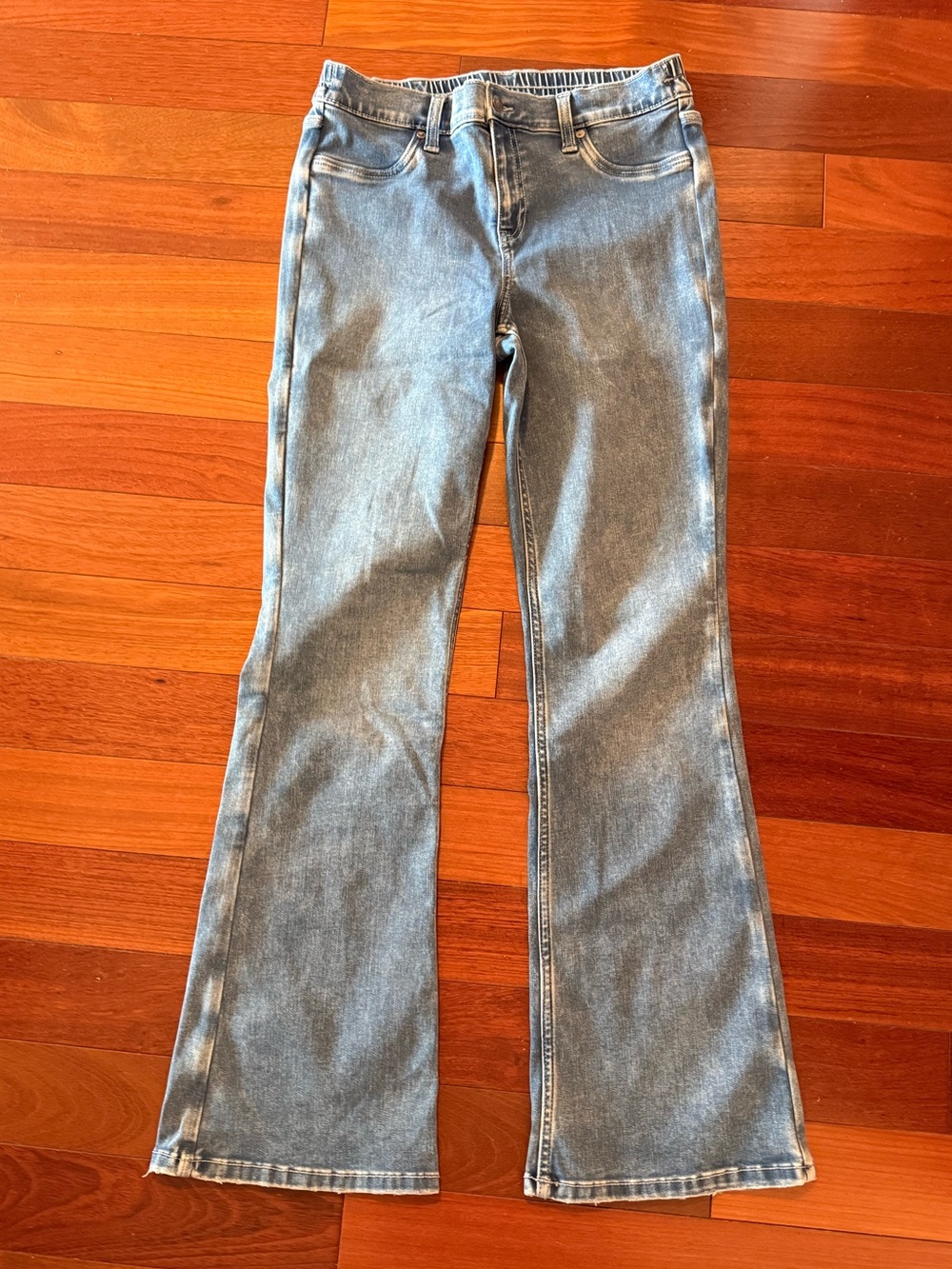 aerie Light Blue Flare Pull on Jeans